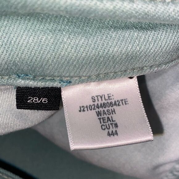 VERONICA BEARD Ryleigh High-Rise Straight Jeans in Teal - Picture 8 of 8